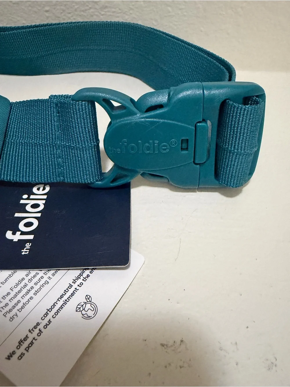 The Foldie Teal Waist Crossbody Bag RFID Blocking Travel Hand Free NWT